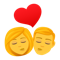 Kiss- Woman- Man emoji on Emojione